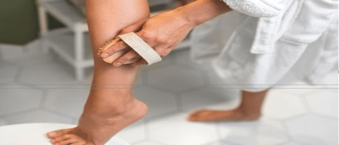 Dry Skin on Legs Resembling Snakeskin